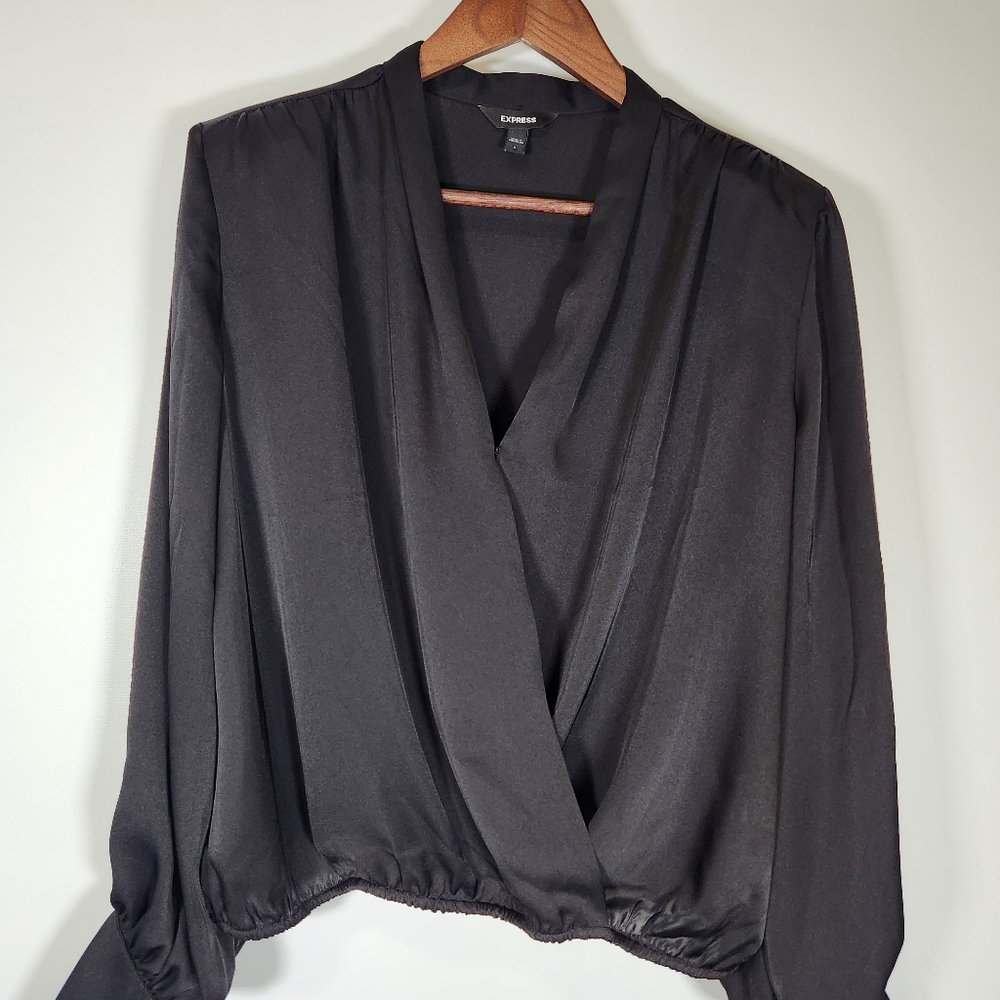 Express Black Blouse with Button Details - Picture 6 of 9